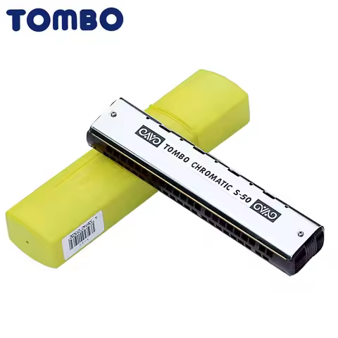 TOMBO NO.S-50 S50 Chromatic Single Harmonica 44 Holes Blues Harp Key C Mouth Organ Brass Reeds Resin