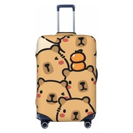 คาปิบารา ผ้าคลุมกระเป๋าเดินทาง ผ้าสแปนเด็กซ์ แบบยืดหยุ่น ยืดหยุ่น Capybara Luggage Cover 18 20 22 24