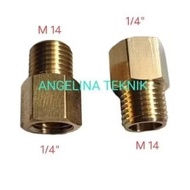 JET CLEANER CONNECTOR M14 x 1/4F BRASS JET CLEANER CONNECTOR M14 x 1/4F