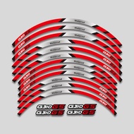 Motorcycle Accessories Wheels Sticker Rim Tire Reflective Stripe Decorative Decals Set For BMW g310g