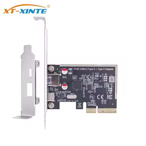 Type C USB 3.2 Gen2 10Gbps PCIE Card Hub USB 3.2 PCI Express Board USB A Port+Type-C Port PCI-E Expa