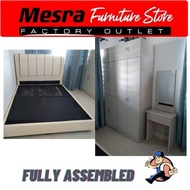 (Siap Pasang) Almari baju pintu 5x8 kaki/Set Bilik Tidur