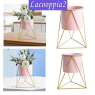 [Lacooppia2] Plant Holder Stand Flower Pot Round Flower Stand Flower Basket Plant Bucket with Stand for Multiple Plants Home Patio