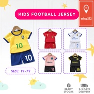 ComelBaby 1-7Y Kids Football Jersey 2PC Set Short Sleeve Shirt Sport Pants Baju Budak Bola Sepak Kanak Kanak_AM10276