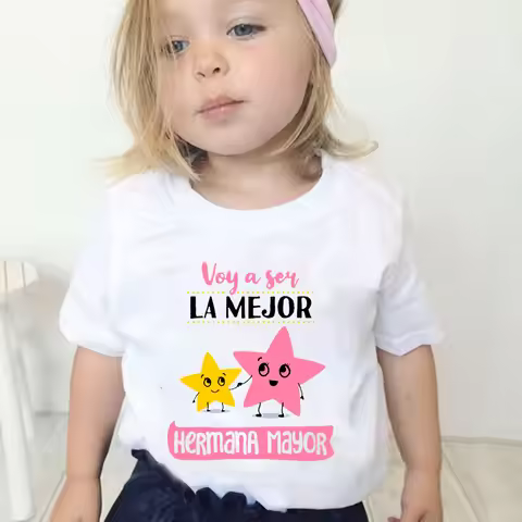 Im Going To Be The Best Big Sister Kids Short Sleeve T-shirts for 1-8 Year New Born Toddler Shirts P