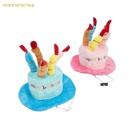 Onemetertop Dog Hat Pet Dog Cat Hat Birthday Cake Cap Pet Birthday Party Costume Accessories Cartoon