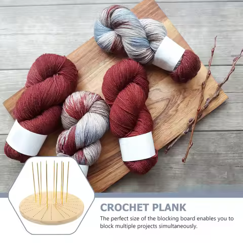 1 Set Crochet Blocking Board 29.5X29.5 Inch Wooden Knitting Tool Crochet Positioning Plate For Knitt