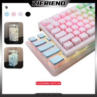 Zifriend Pudding Keycaps PBT Double color Injection Keycap Mechanical Keyboard Key Cap