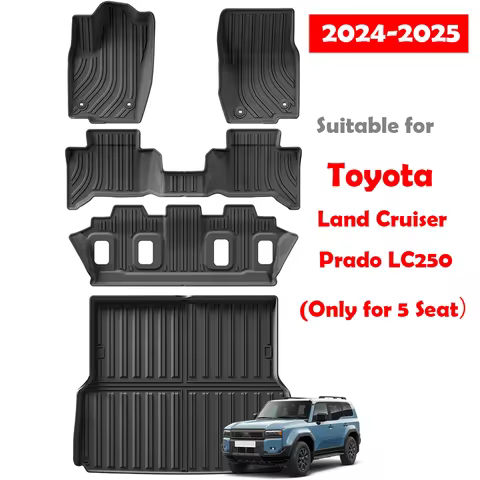 Floor Mats Cargo Liner for Toyota Land Cruiser Prado 250 J250 LC250 for 5 Seat TPE All Weather Floor