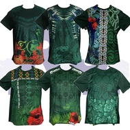 batik unisex baju corak sabah &amp; sarawak round neck jersey material ready stock