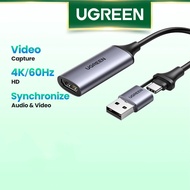 UGREEN Video Capture Card 4K HDMI to USB-A/USB-C HDMI Capture Card Full HD 1080P USB 2.0 Capture Vid