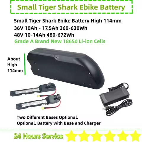 Reention Tiger Shark E-bike Battery 36V 10Ah 10.4Ah 13Ah 16Ah 17.5Ah 48V 10Ah 10.4Ah 12.8Ah 14Ah Li-