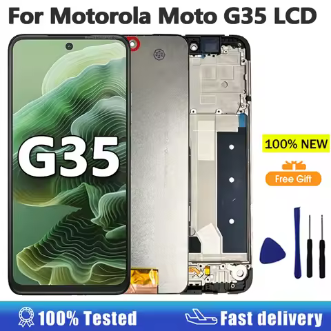 Screen New Display For Motorola Moto G35 LCD Display Touch Screen Digitizer Assembly For Motorola Mo