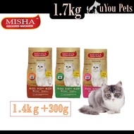 MISHA Cat Dry Food 1.5KG / Misha Ocean Fish / Misha Chicken Tuna / Misha Seafood /Misha Kitten -  Mi