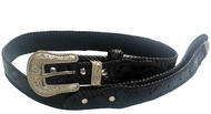 Classic Cowboy Belt And Buckle Made From Genuine Crocodile