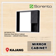 SORENTO Stainless Steel 304 Water Proof Bathroom Toilet Basin Cabinet Mirror Cabinet ( BLACK / BROWN ) SRTMCB21701 / SRTMCB21606