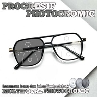 Photochromic Progressive Aviator Sunglasses - Unisex Multifocal Photochromic Reading and Walking Gla