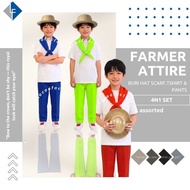 2026 Lfacto Farmer Attire with Hat or Buri Hat Farmer Costume for Buwan ng Wika Katipunero