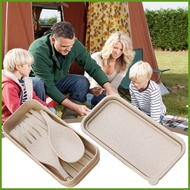 Portable Utensils Set with Case Reusable Travel Utensils Set with Case Detachable Tableware Spoons F