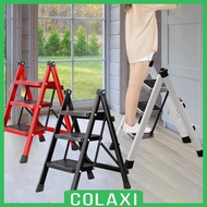 [Colaxi] Step Ladder Step Stool with Anti Slip Pedal Foldable Indoor Outdoor Thickened Steel Ladder 3 Step Folding