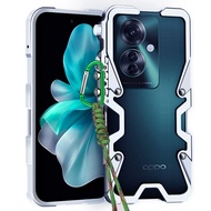 ฝาหลังกันกระแทกกันชนอลูมิเนียมโลหะที่มีประสิทธิภาพสำหรับ OPPO Reno 14F 11 Pro 10 Pro เคสกันกระแทกเคส