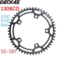 Deckas Round Chainring 130 BCD for Shimano 5700 6700 50 52 55 58 T 60T Road Bike ChainWheel 130bcd for Sram Red