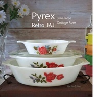 Mangkuk Pyrex June Rose Cottage Rose Retro JAJ England