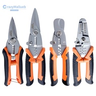 {Tools}（4 types）Multi-function Household Scissors Crimping Pliers Wire Stripper Wire Cutter [CrazyMallueb.sg]