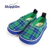 日本 SkippOn 兒童戶外機能鞋-格子藍