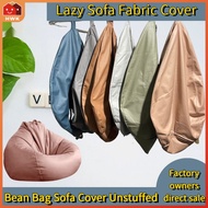 Bean bag sofa bean Stylish Bedroom Furniture Solid Color Single Bean Bag Lazy Sofa Cover DIY Filled Inside (No Filling)