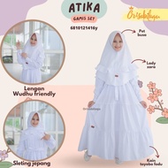 G✔Ax Gamis Putih Atiika Baju Muslim Manasik Anak Remaja Perempuan