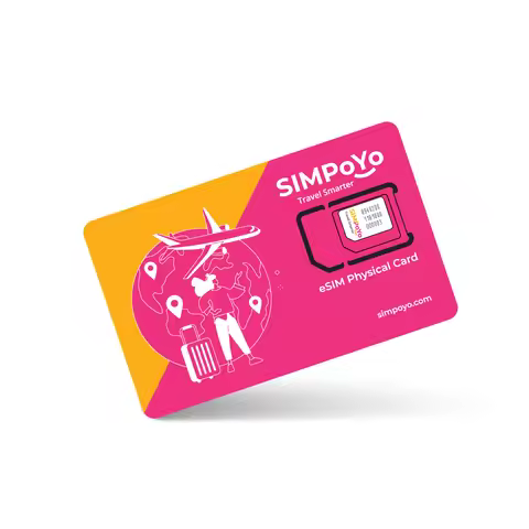 SIMPoYo eSIM Physical Card|Data Only 1GB U.S./EU + 100MB Global Data