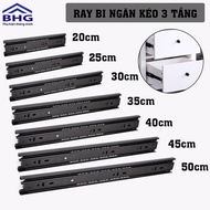 ( Chính hãng )Ray Ngăn Kéo 20cm-25-30-35-40-45-50cm Thanh Ray Tủ Bếp Tủ Quần Áo 3 Tầng (Ray Trượt Ng