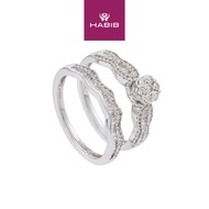 HABIB ADORE | Baguette and diamond Ring in 375/9K White Gold 273510625