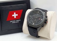 jam tangan pria Swiss Army chronograph terbaru strap rubber box exclusive