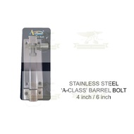 [ 1 UNIT ] A-Class Stainless Steel Door Latch With Screws Set Tower Bolt Gate Fence Toilet Selak Pin