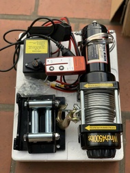 Tời Điện 12v Ác Quy 4500Lbs Trọng Tải Kéo 2 Tấn Cáp Dài 10m Có Điều Khiển Từ Xa