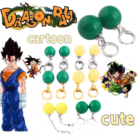 New Dragon Ball Goku Zamasu Earrings Creative High-Value Fashionable Personality No Ear Piercing Nee