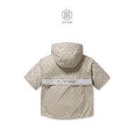 GFORE Women's Short-Sleeve Hoodie - Windproof Jacquard Fabric | Spring Summer