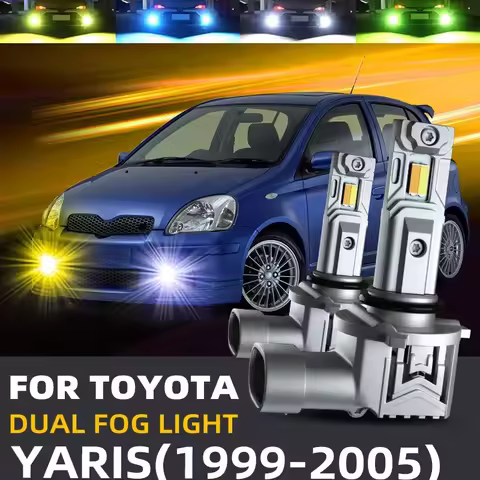 2pcs Car LED Front Fog Lights Bulbs Dual Colors Switchback canbus No Error For Toyota YARIS VITZ VER