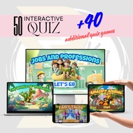 Instant Download 90 Interactive Educational Quiz Games | Web Play | Canva Link | 4 - 12 tahun