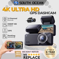 South Ocean Dashcam 4K WiFi Built in GPS Front And Rear Dash Cam Car Camera Driving Recorder Night V