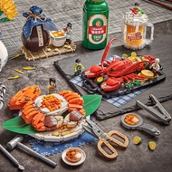 LOZ IDEAS 1945 / 1946 Mini Block Crab Lobster China Street Food Shop Series Chinese China Building B