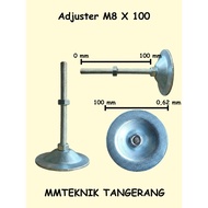 Adjuster M 8 M8 X 100 mm Adjuster foot table legs conveyor M8 X 100 mm galvanized stable legs