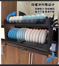 廚櫃油壓升降拉籃 升降儲物架  廚房吊櫃  碗碟層架
