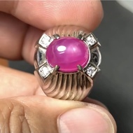 Johnson Ruby (star) 6ct with 925 Silver Ring