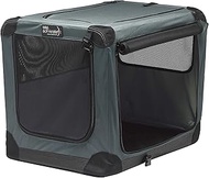 FIRSTRAX Sof-Krate N2 Pet Crate, Grey, L, Pet Weight Up to 18.1 kg, D 76 x W 53 x H 59 cm, 3-Side Do