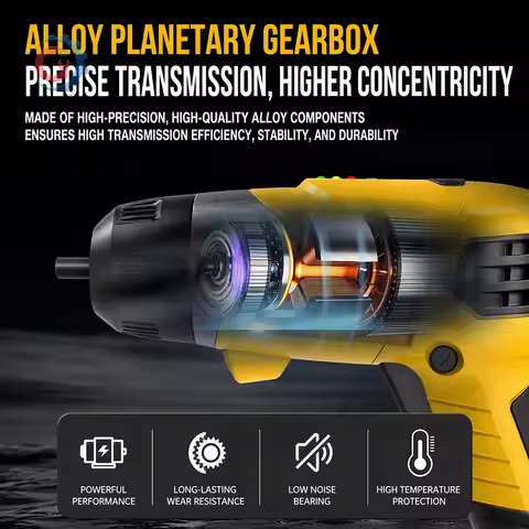 5N.m Electric Screwdriver Cordless Drill 1300mAh Type-C Rechargeable 0-500RPM Pivot Straight/Gun Sha