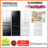 Hitachi R-HV490RS Made in Japan 6 doors refrigerator - 379L + FREE GIFT 1.8L MICOM Rice Cooker - RZ-PMA18Y (worth $219)