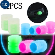 LK 5 Color Universal Fluorescent Car Tire Valve Caps /4 pcs Luminous Tire Valve Stem Caps Glow in Th